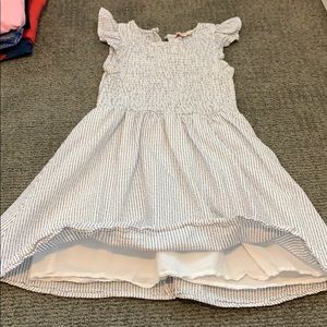 GirlsGB Girls blue/white smocked top dress